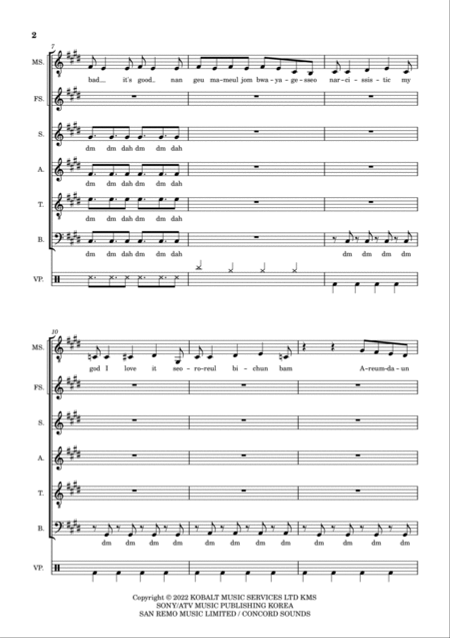 Love Dive A Cappella scores gallery preview page 2
