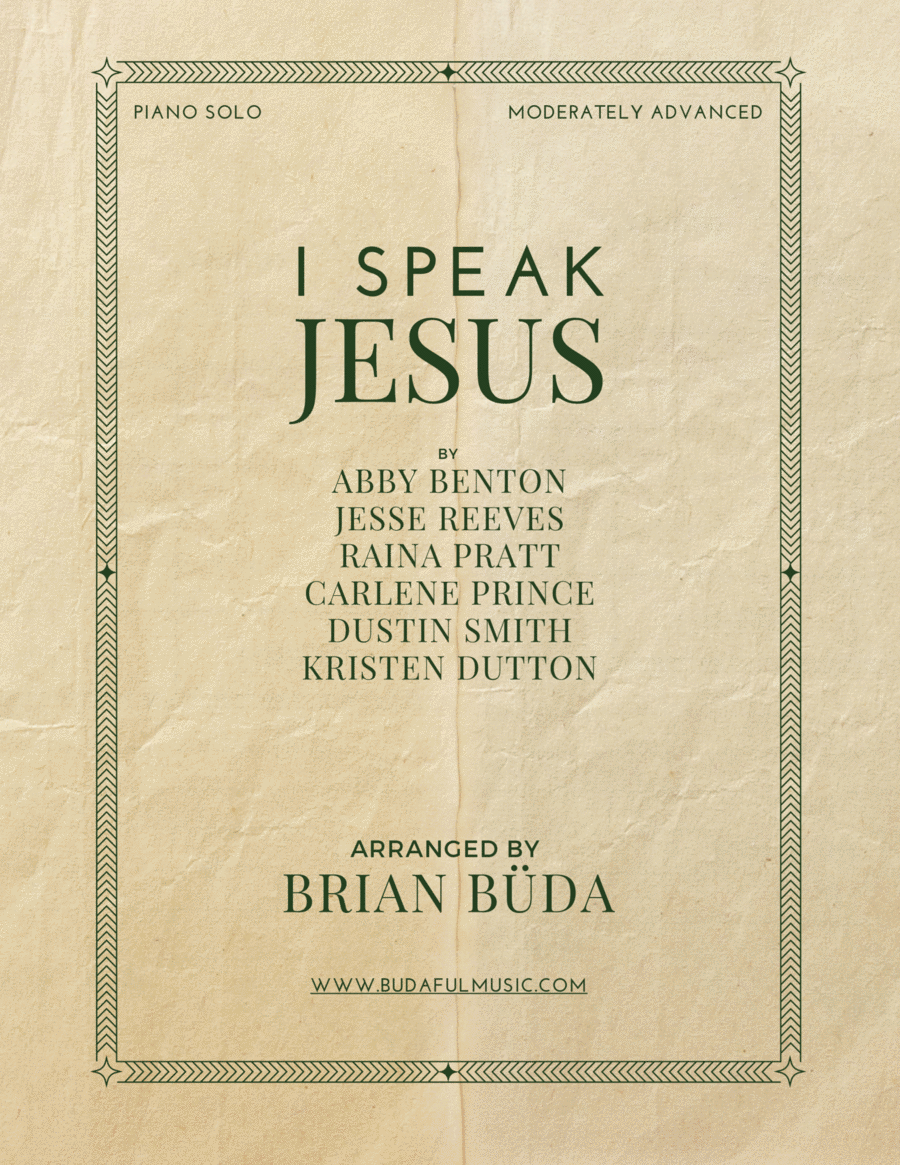 I Speak Jesus Piano Solo scores gallery preview page 1