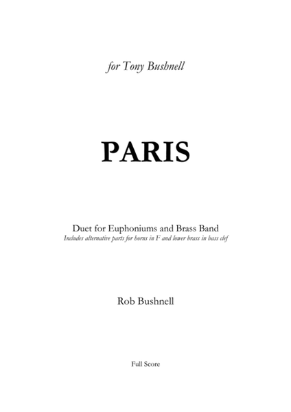 Paris (Rob Bushnell) - Euphonium Duet and Brass Band image number null