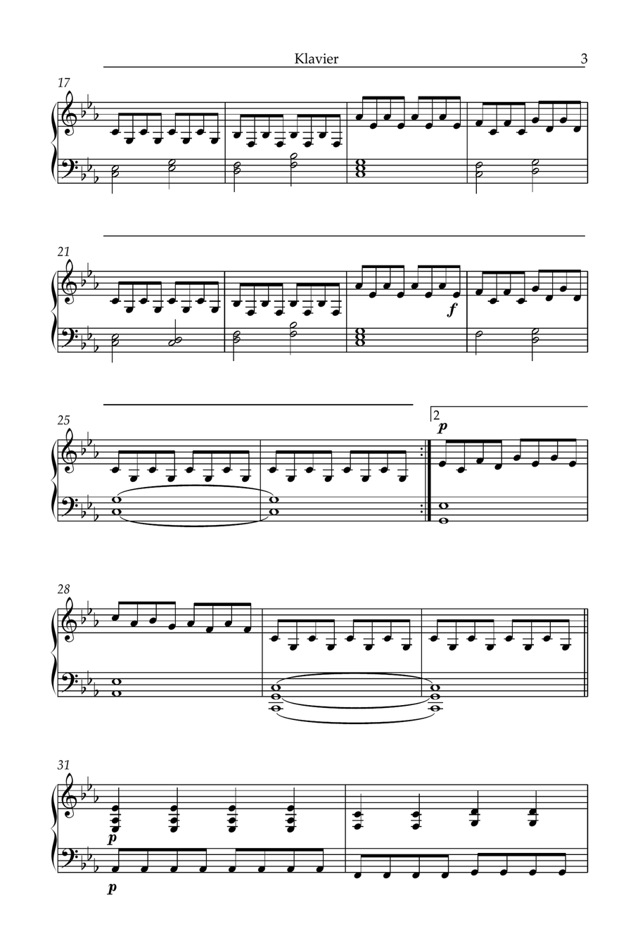 Feuer Und Wasser Piano Solo scores gallery preview page 3