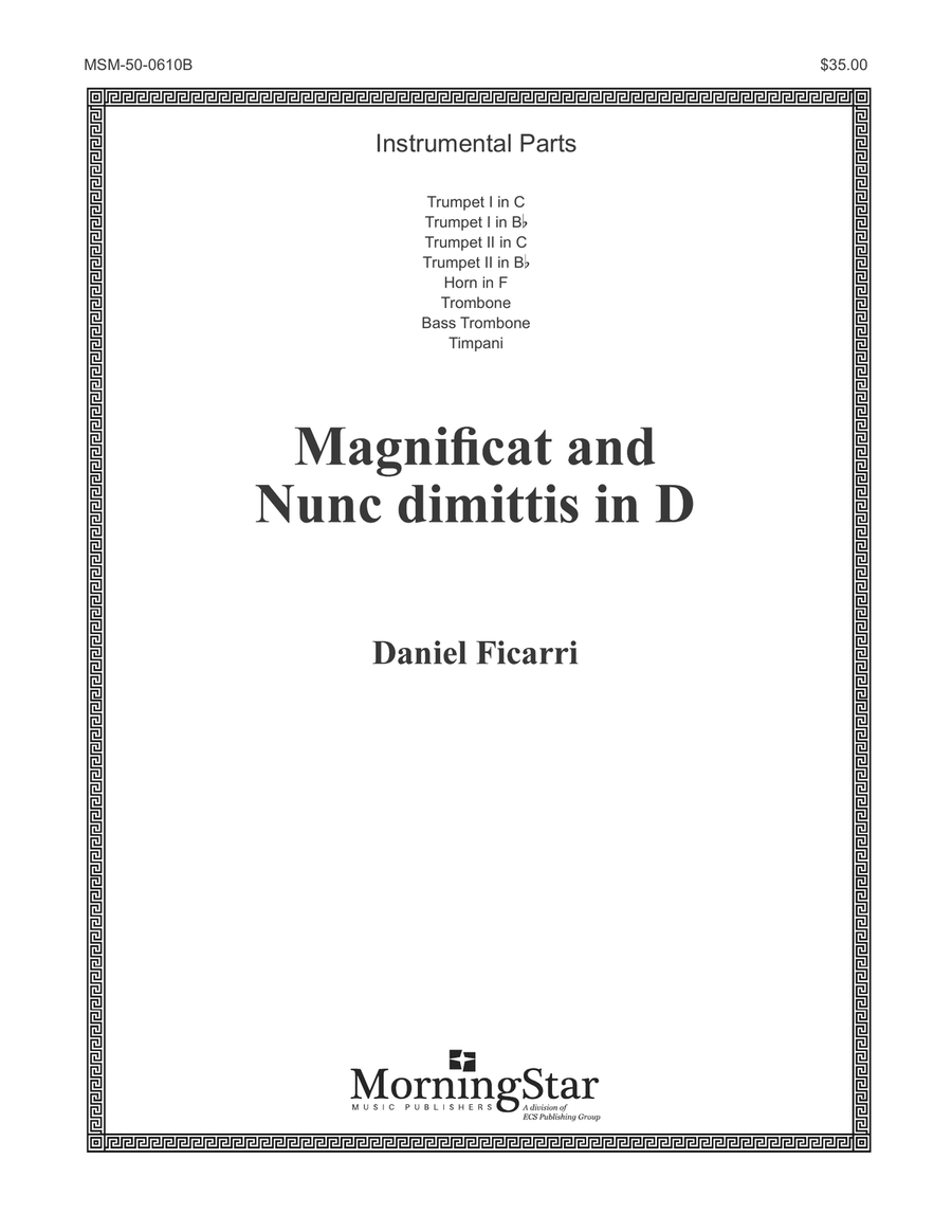Magnificat and Nunc Dimittis in D Choir scores gallery preview page 1