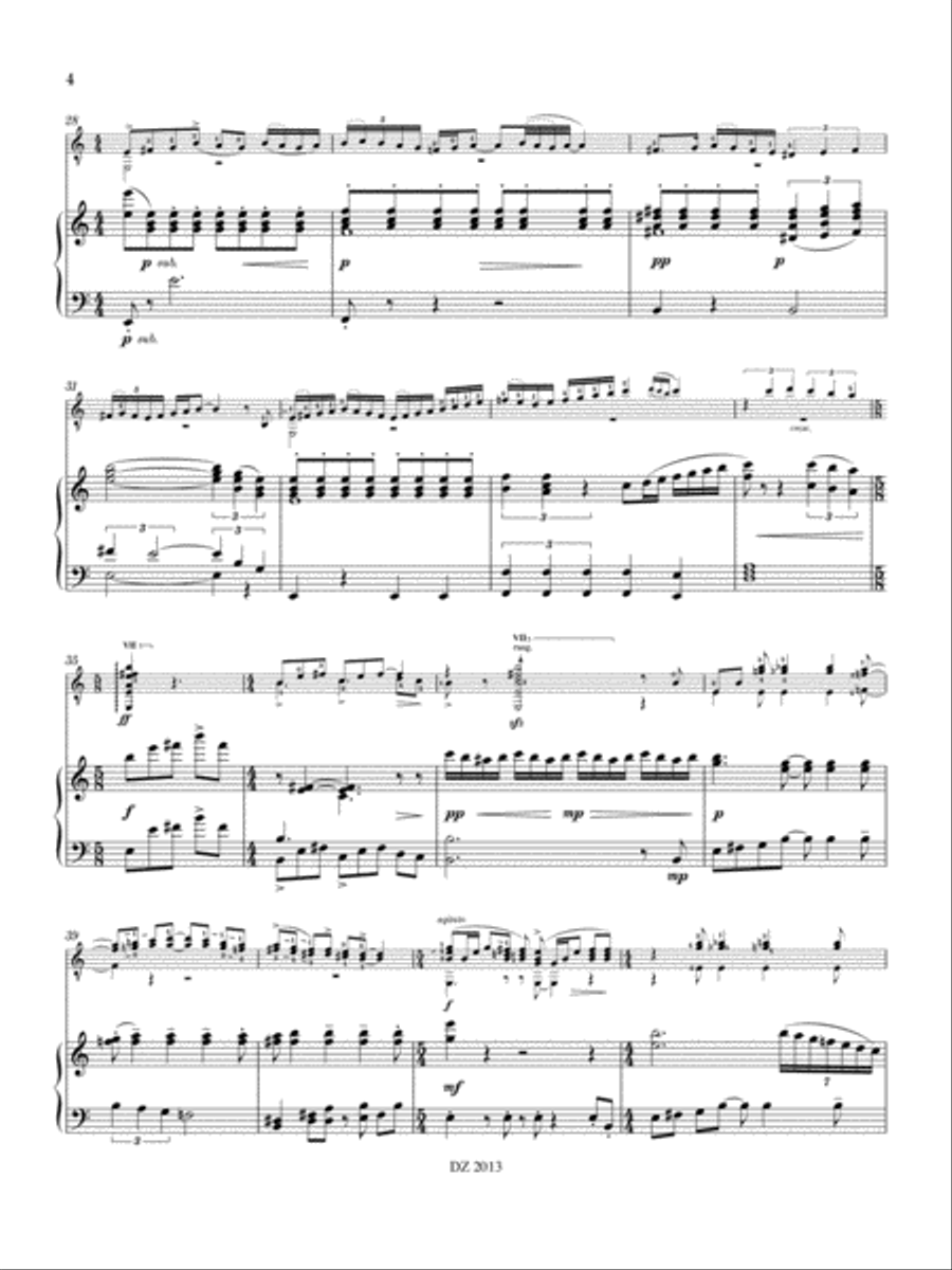 Cantilenae (réduction de piano et partie de guitare) Classical Guitar scores gallery preview page 4