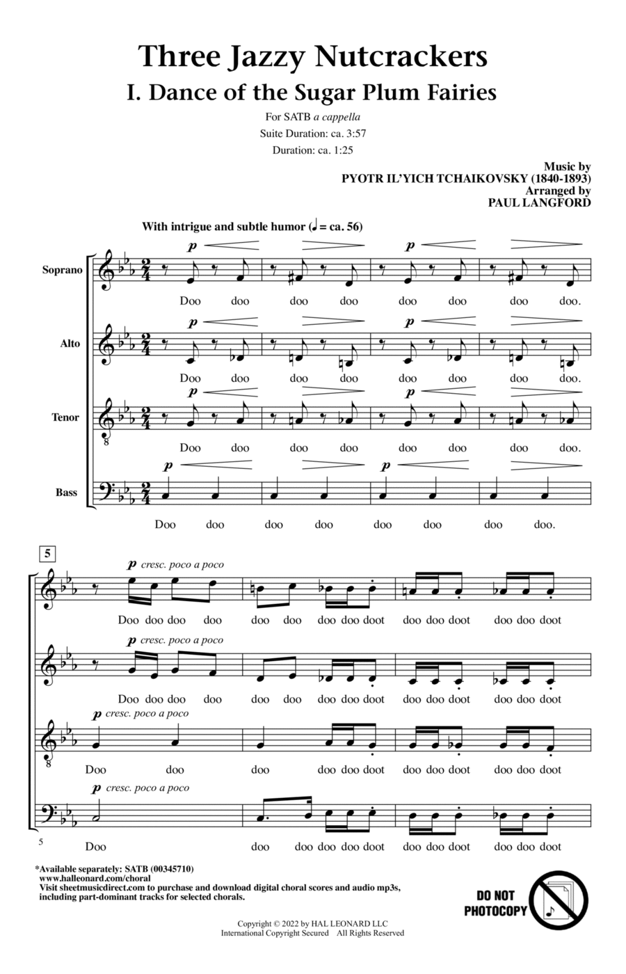 Three Jazzy Nutcrackers Three Jazzy Nutcrackers 4-Part scores gallery preview page 1