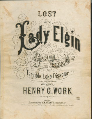 Lost on the Lady Elgin. Song and Chorus