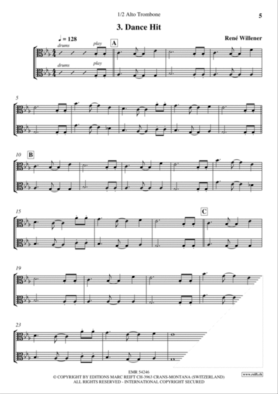 Happy Birthday Trombone scores gallery preview page 5