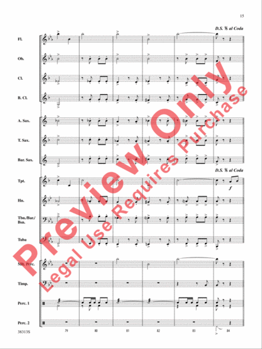 The Chimes of Liberty Concert Band scores gallery preview page 16