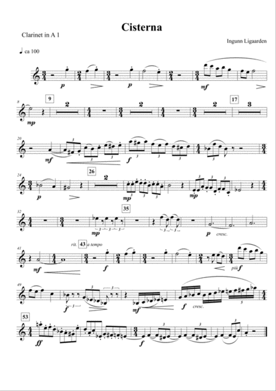 Cisterna - parts only Cisterna - parts only Chamber Orchestra scores gallery preview page 5