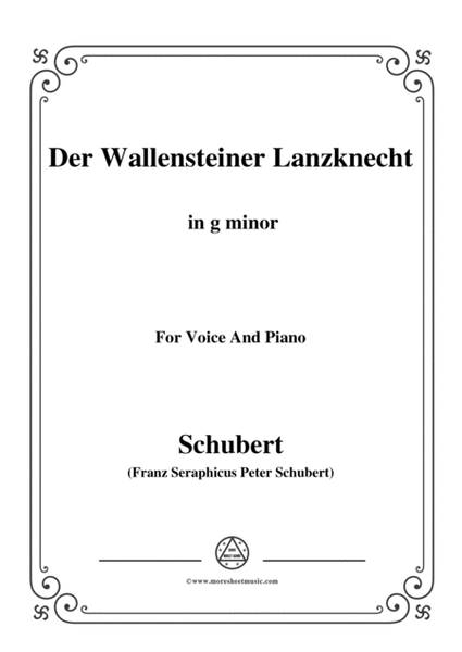 Schubert-Der Wallensteiner Lanzknecht,in g minor,for Voice&Piano image number null