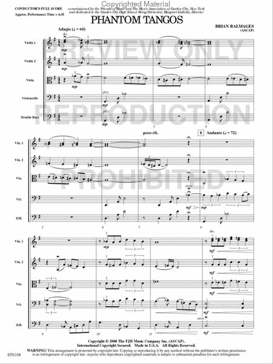 Phantom Tangos Phantom Tangos String Orchestra scores gallery preview page 2