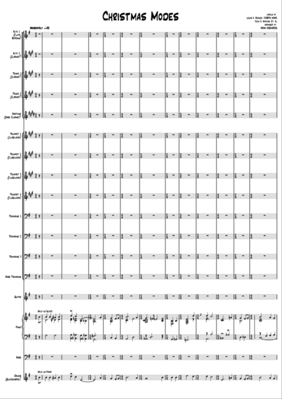 Christmas Modes Jazz Ensemble scores gallery preview page 1