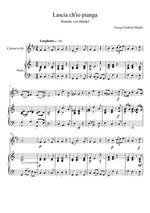 Georg Friedrich Handel - Lascia ch'io pianga (Clarinet Solo)