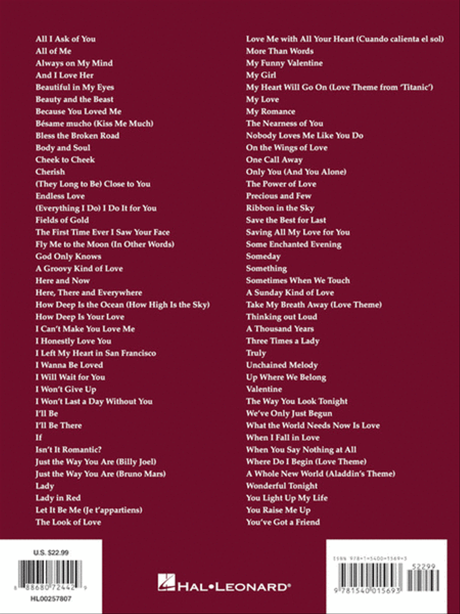 The Big Book of Love Songs – 3rd Edition Piano, Vocal, Guitar scores gallery preview page 6