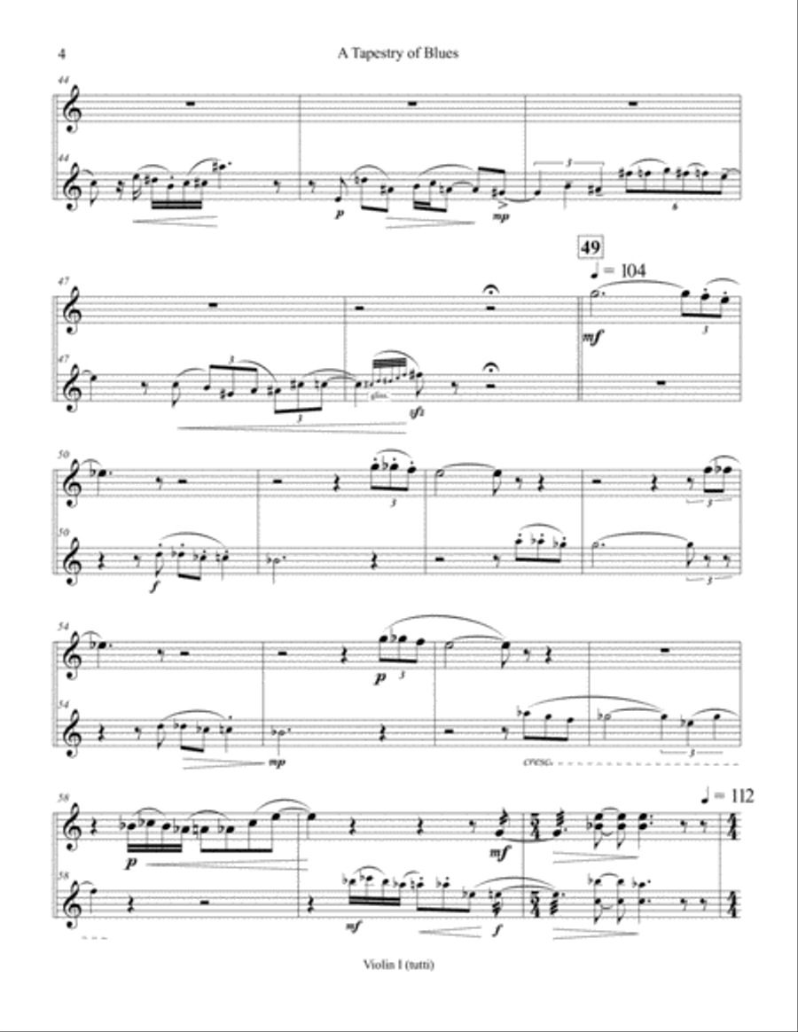 A Tapestry of Blues (10 parts) Large Ensemble scores gallery preview page 4