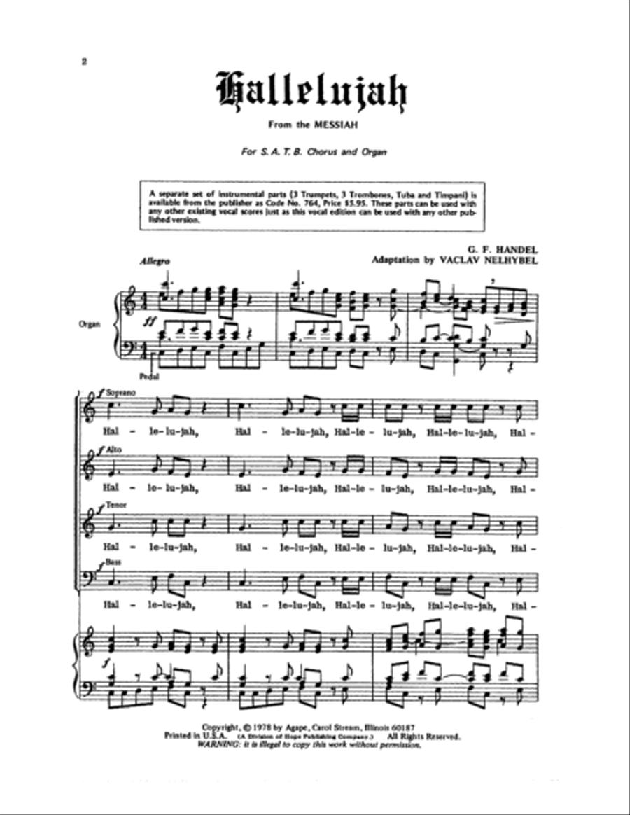 Hallelujah Choir scores gallery preview page 2