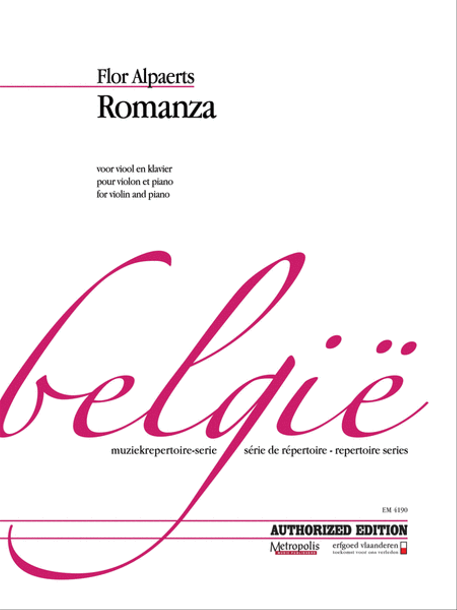 Romanza for Violin and Piano Violin Solo scores gallery preview page 1