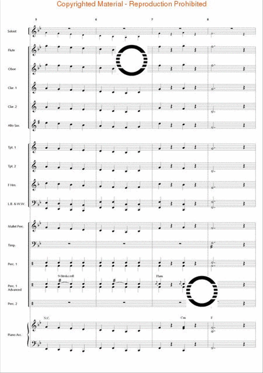 Concerto for Triangle and Band Concert Band scores gallery preview page 3