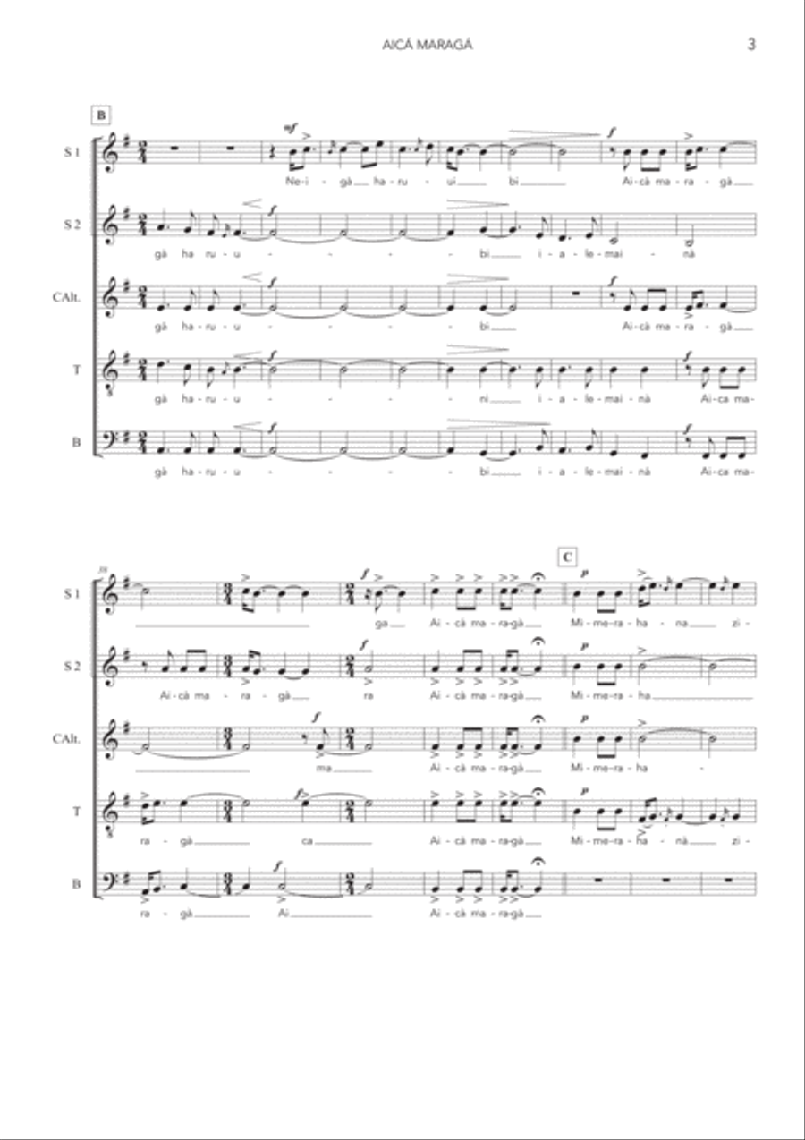 Endecha Canaria Aica Maraga (Mixed Choir) 4-Part scores gallery preview page 3