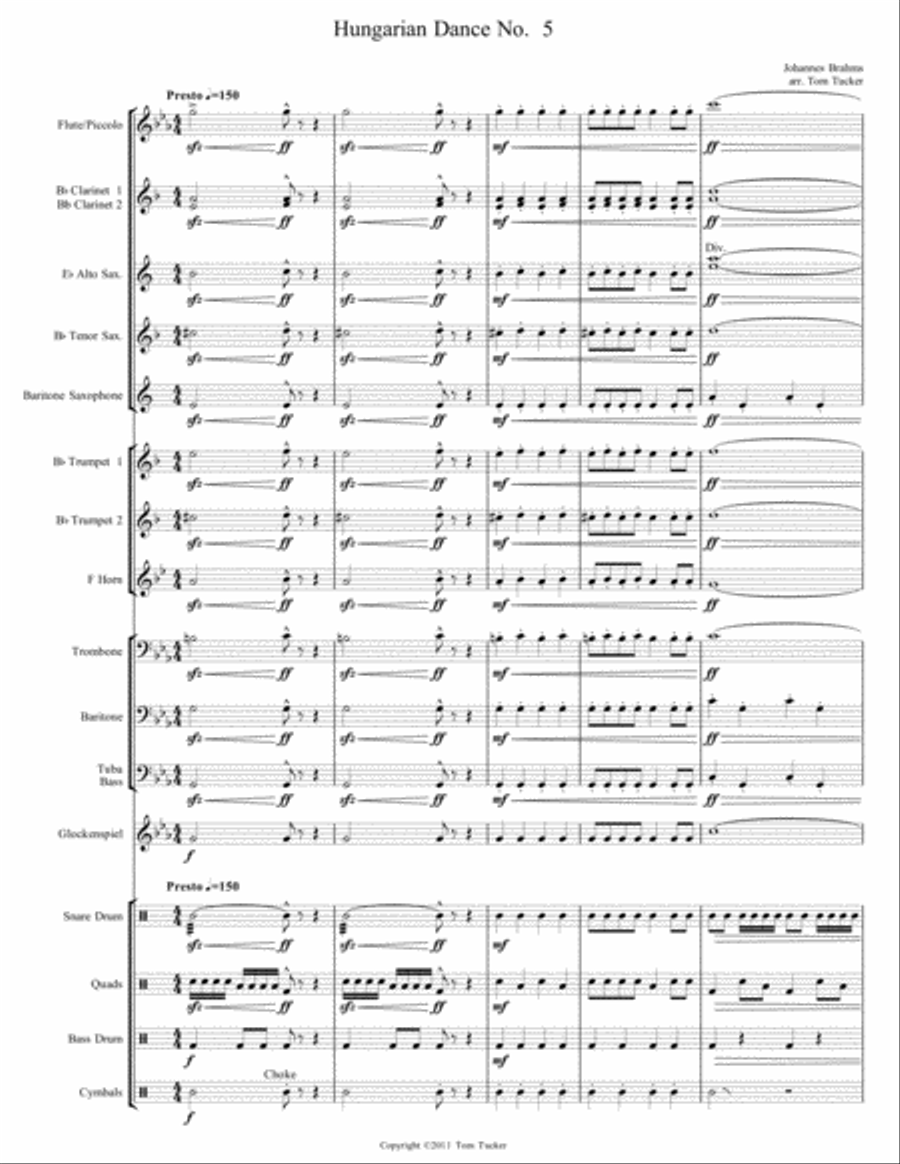 Hungarian Dance #5 Concert Band scores gallery preview page 2
