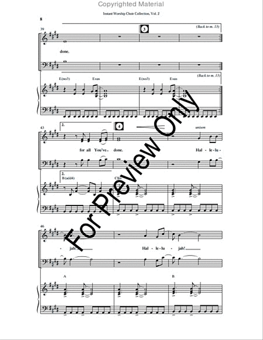 The Instant Worship Choir Collection, Volume 2 - Choral Book Choir scores gallery preview page 6