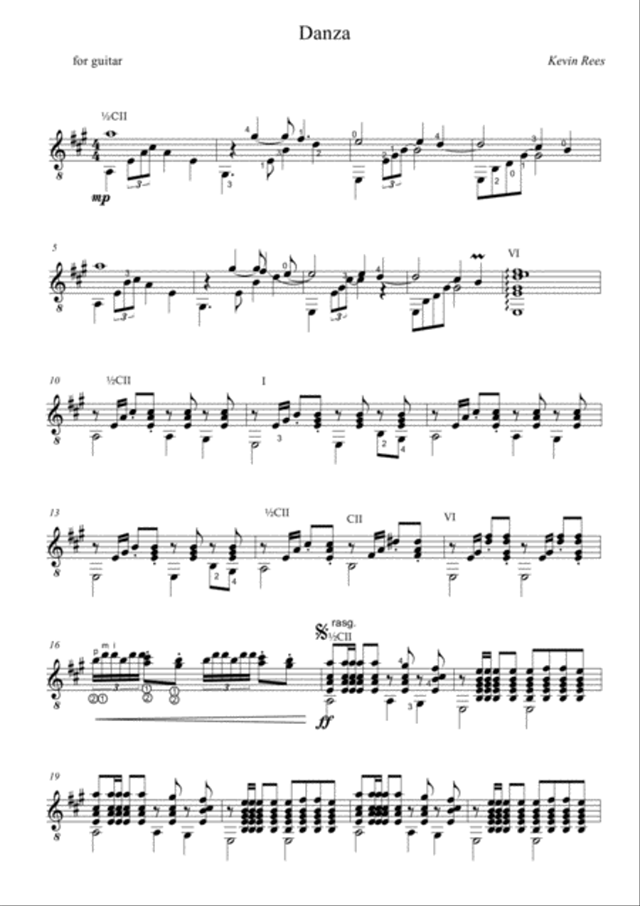 Danza Danza Guitar Solo scores gallery preview page 1