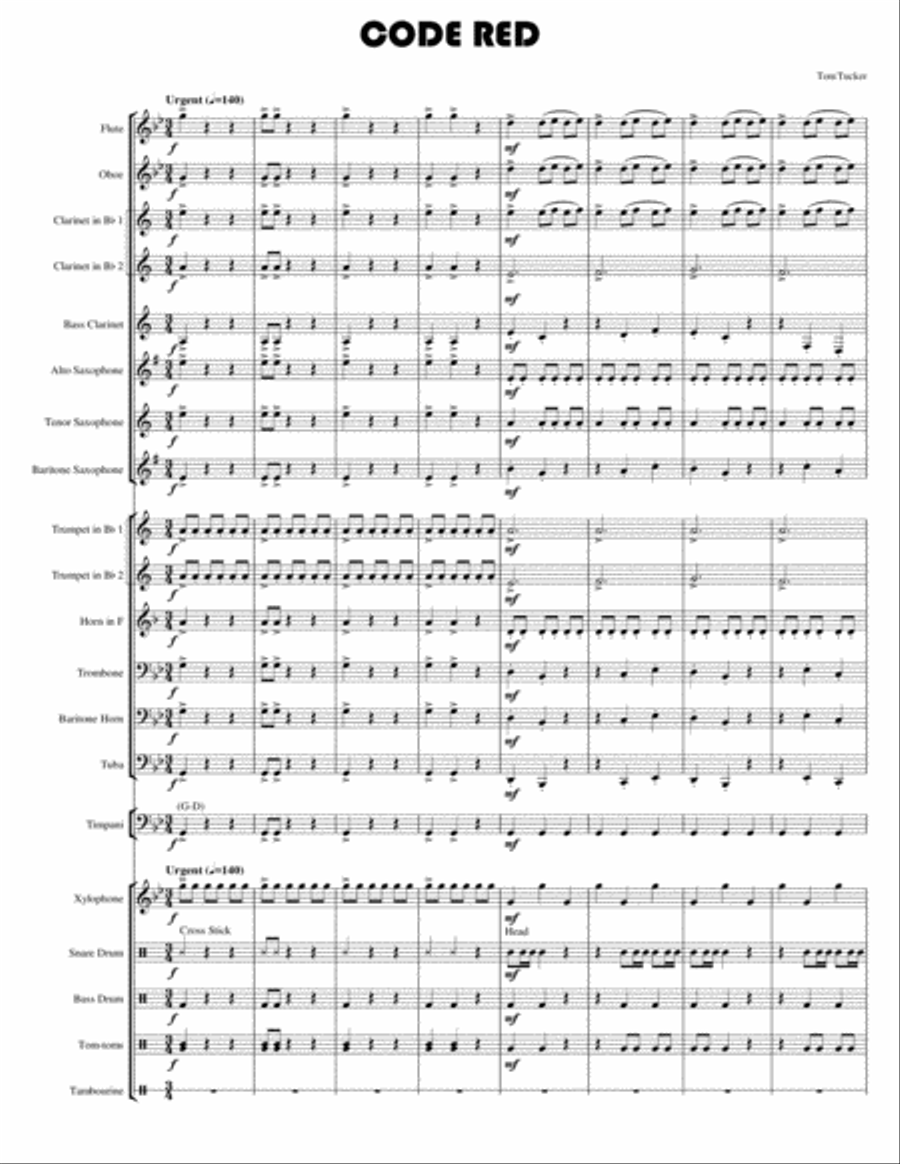 Code Red Concert Band scores gallery preview page 1