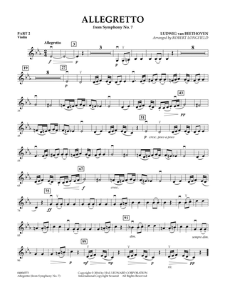 Allegretto (from Symphony No. 7) - Pt.2 - Violin