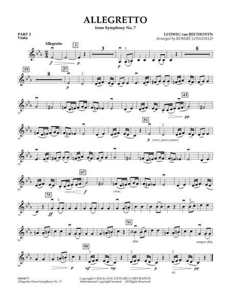 Allegretto (from Symphony No. 7) - Pt.2 - Violin