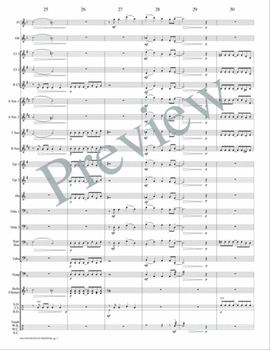 Foundations of Freedom Concert Band scores gallery preview page 8