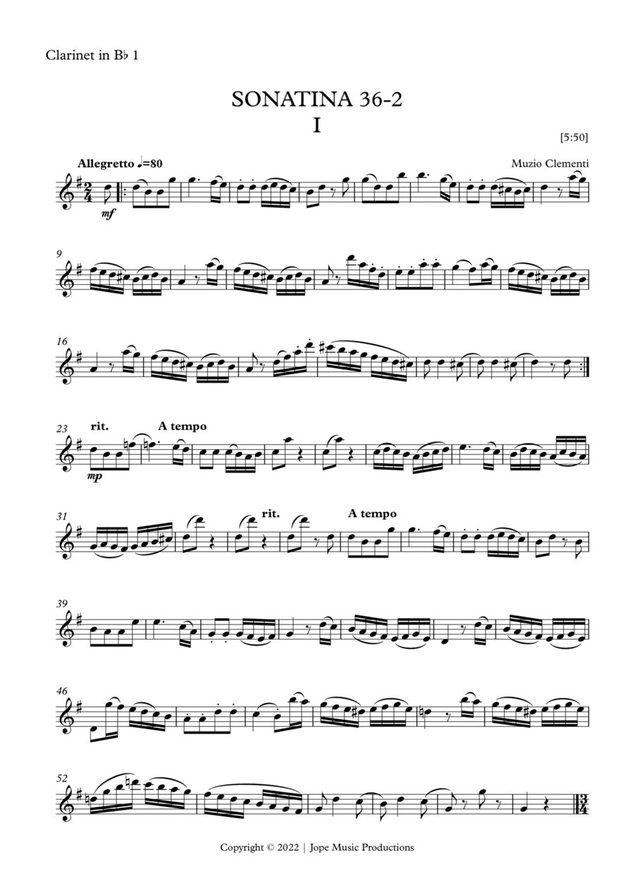 Sonatina 36-2 Woodwind Quartet scores gallery preview page 1