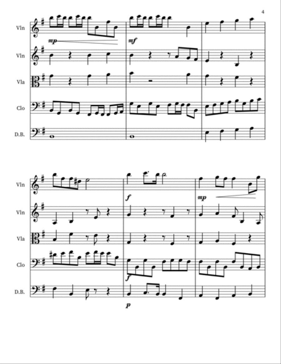Je Sais Que le Terre est Plâte String Orchestra scores gallery preview page 4