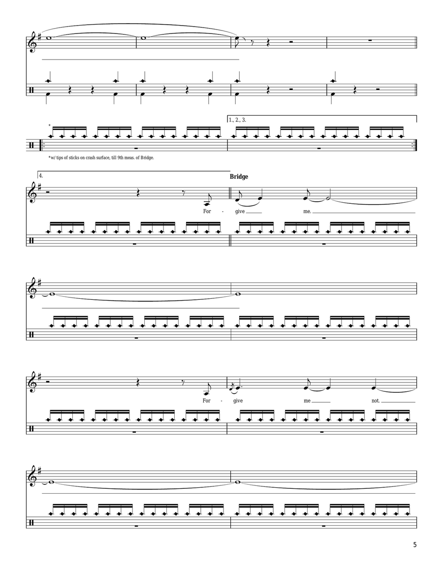 The Unforgiven III Drum Set scores gallery preview page 5