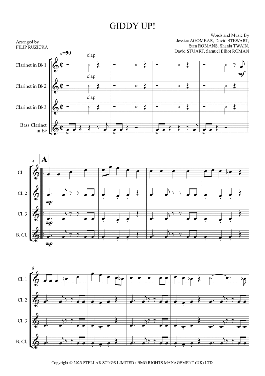 Giddy Up! Woodwind Ensemble scores gallery preview page 1