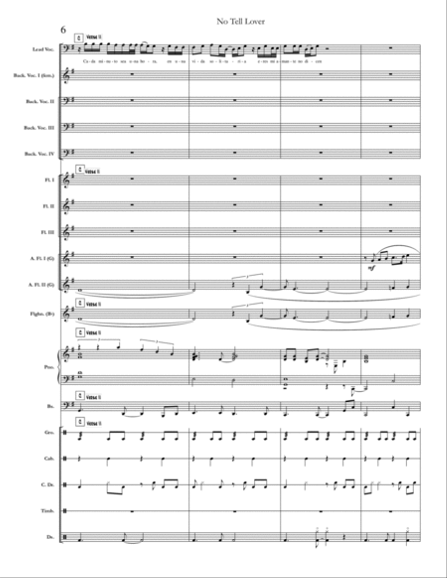 No Tell Lover Large Ensemble scores gallery preview page 6