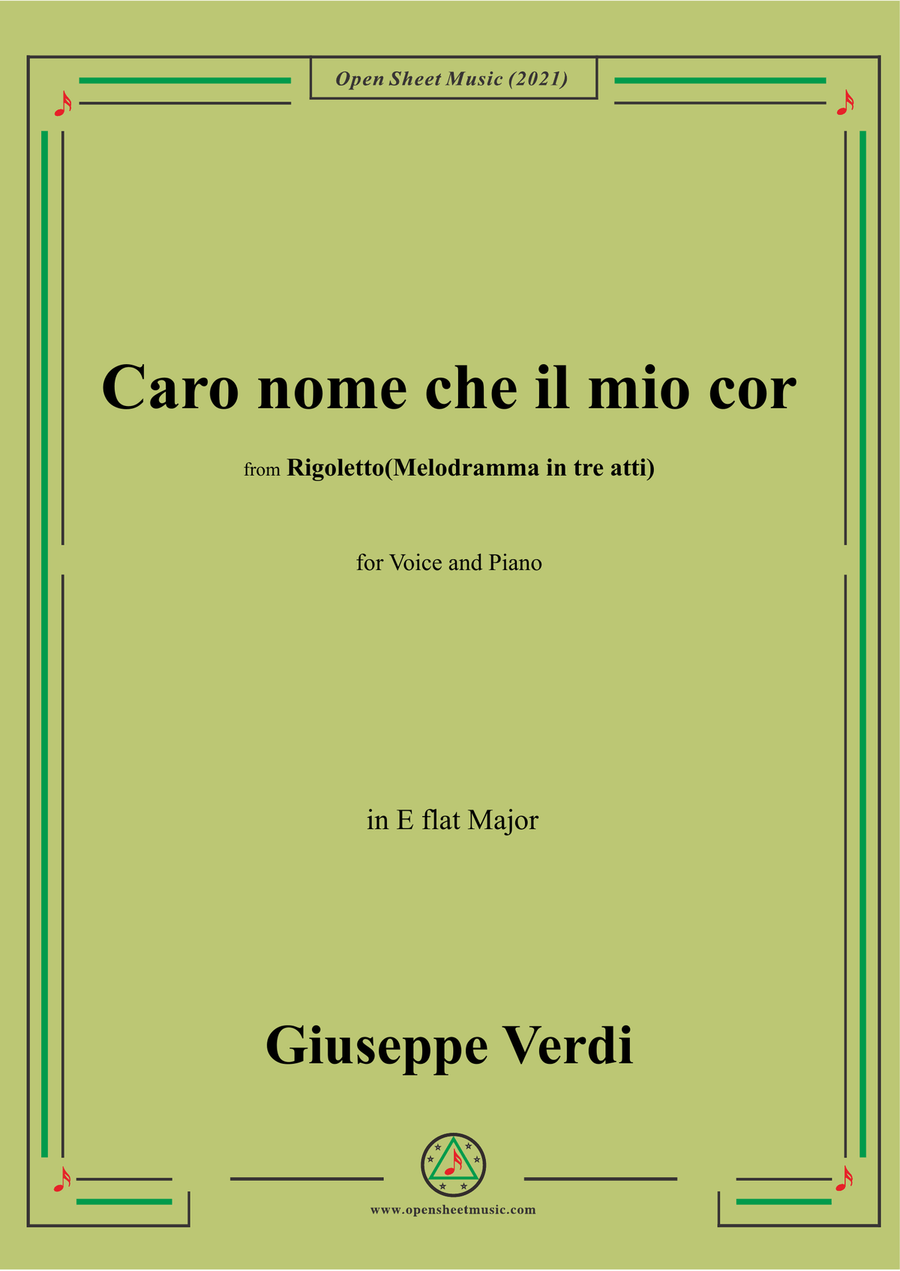 Verdi-Caro nome che il mio cor,in E flat Major