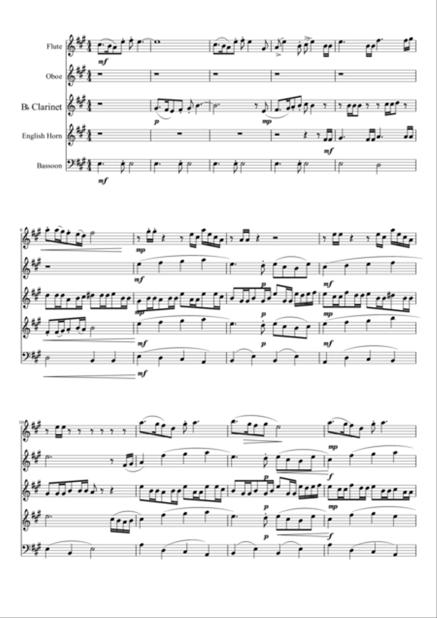 The Lamb Woodwind Quintet scores gallery preview page 1
