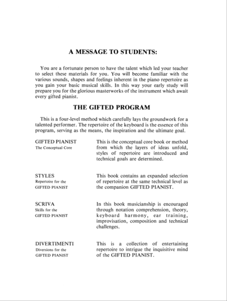 Gifted Pianist: Divertimenti, Book 1 Piano Method scores gallery preview page 4