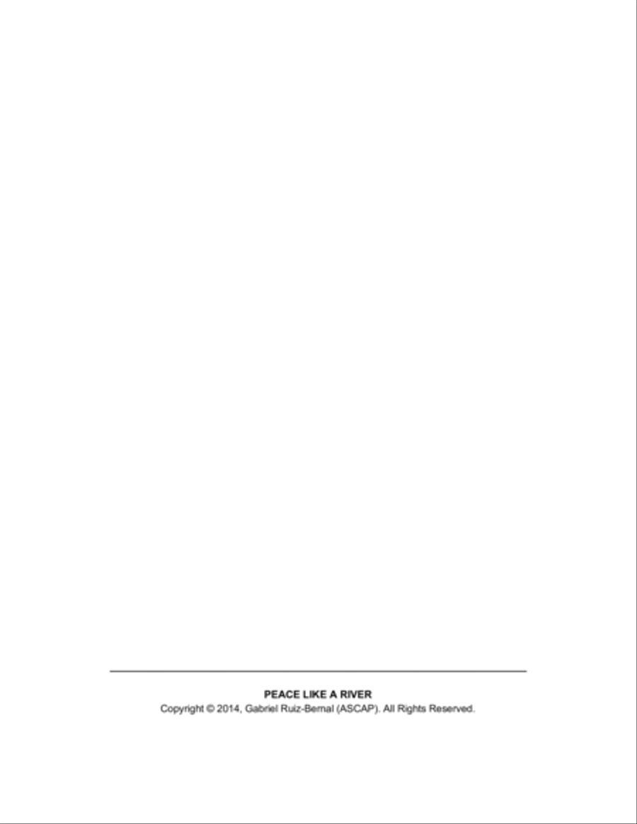 PEACE LIKE A RIVER for choir SATB with piano accompaniment 4-Part scores gallery preview page 3