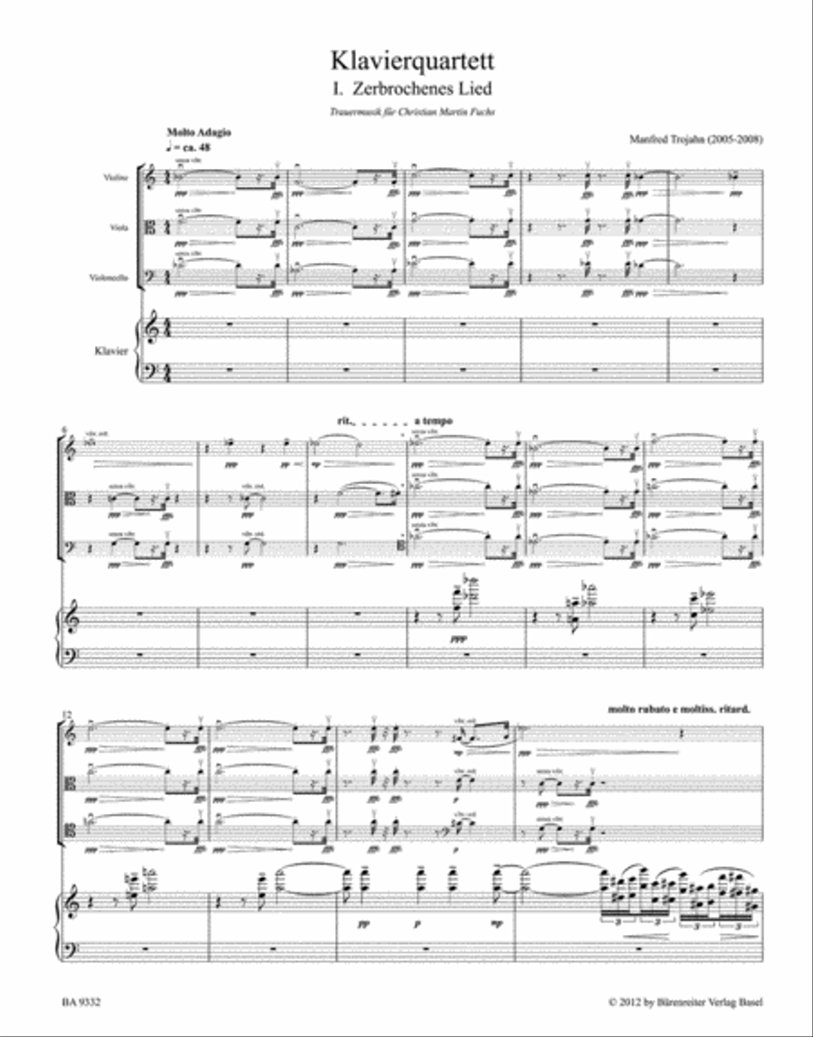 Piano Quartet (2005–2008) Piano Quartet scores gallery preview page 2