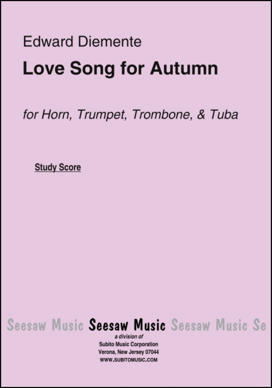 Love Song for Autumn Love Song for Autumn Brass Ensemble scores gallery preview page 1