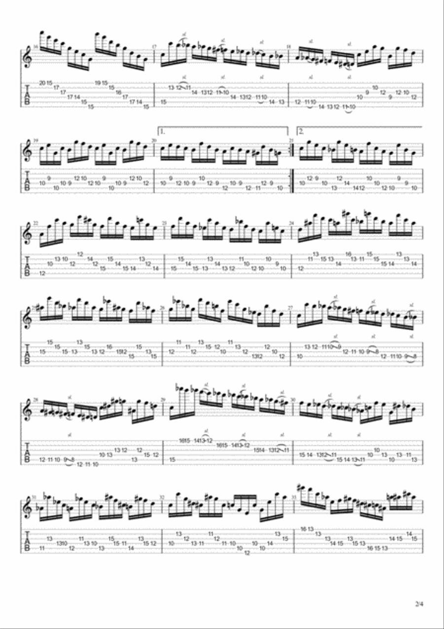 Capricio No 5 Classical Guitar scores gallery preview page 2