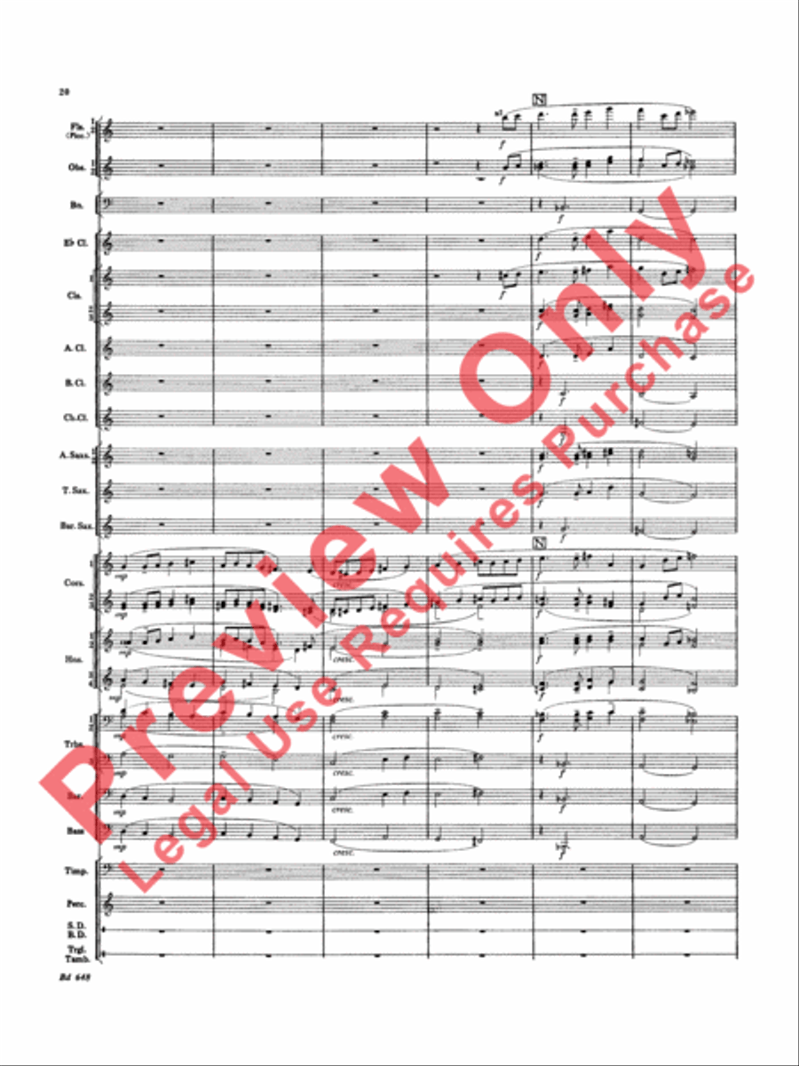 Overture Jubiloso Concert Band scores gallery preview page 23