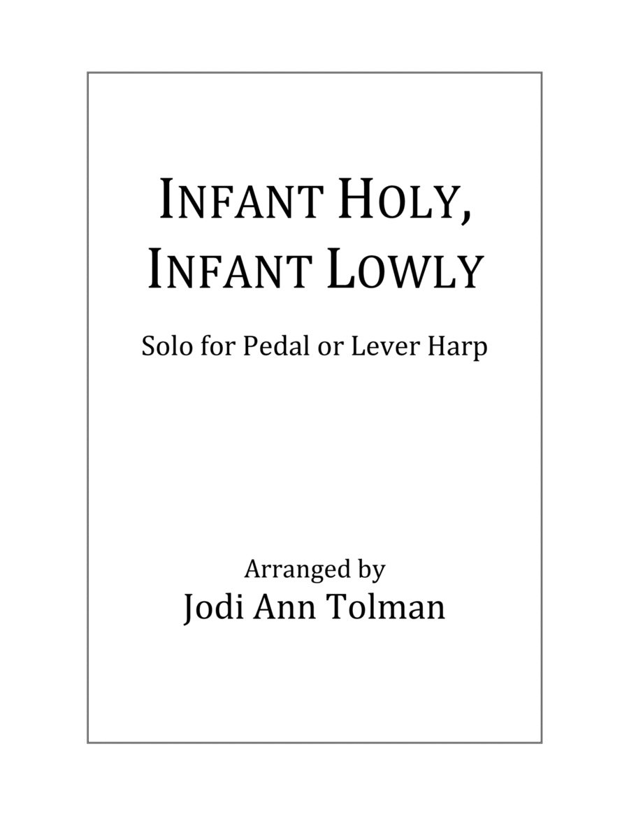 Infant Holy, Infant Lowly, Harp Solo Harp scores gallery preview page 1