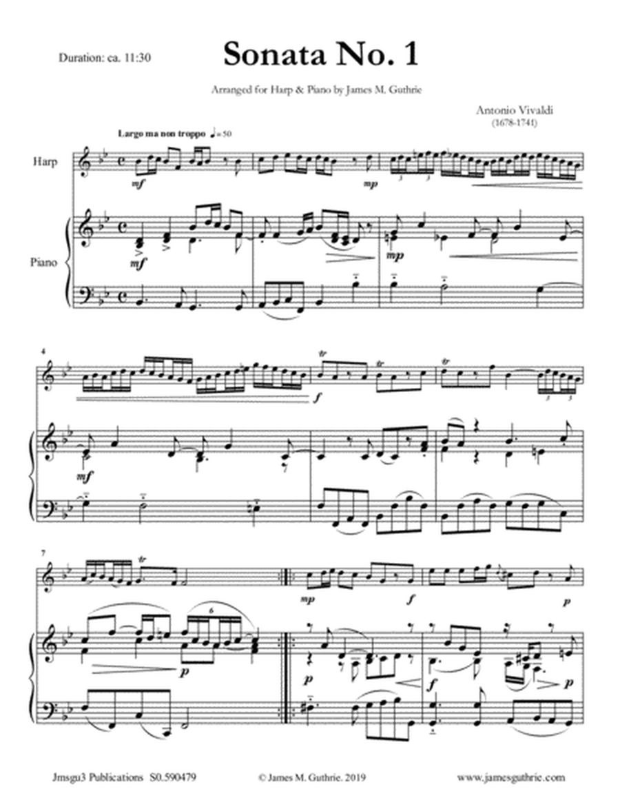 Vivaldi: Sonata No. 1 for Harp & Piano image number null