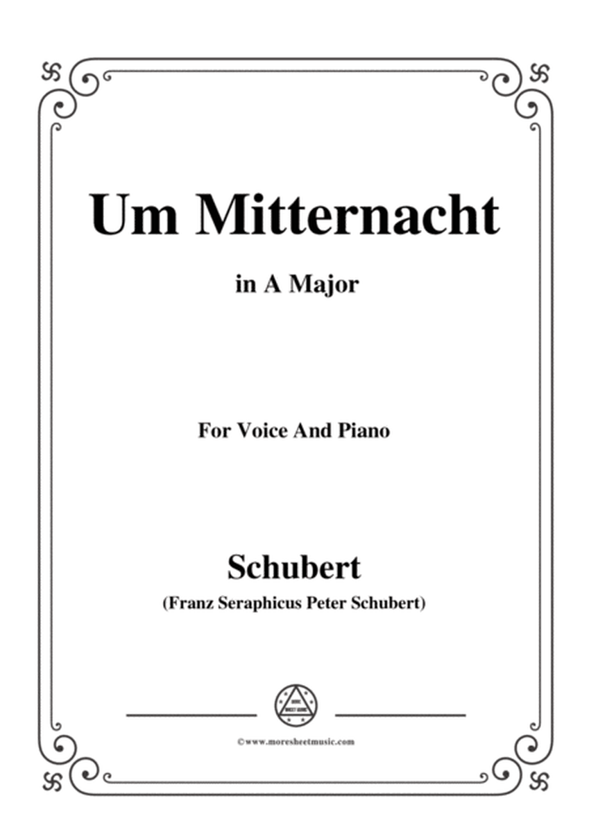 Schubert-Um Mitternacht(At Midnight),Op.88 No.3,in A Major,for Voice&Piano image number null