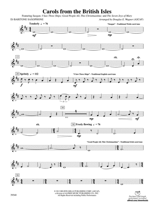 Carols from the British Isles: E-flat Baritone Saxophone