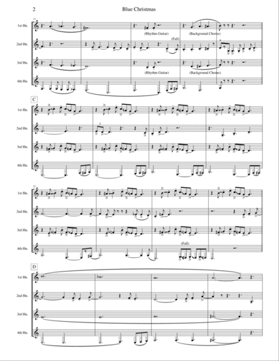 Blue Christmas Brass Trio scores gallery preview page 2