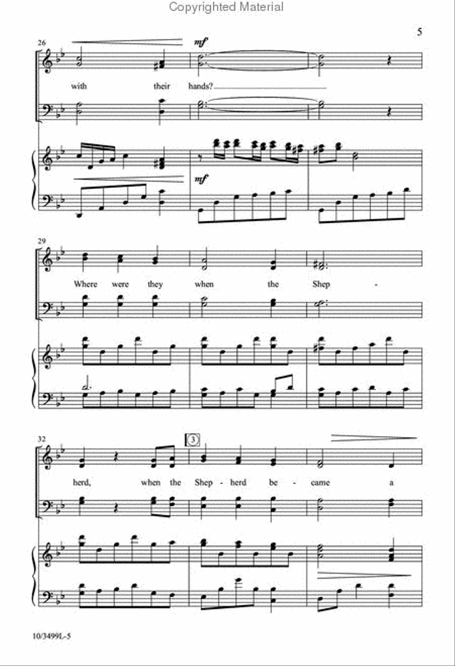 The Shepherd Became a Lamb 4-Part scores gallery preview page 5