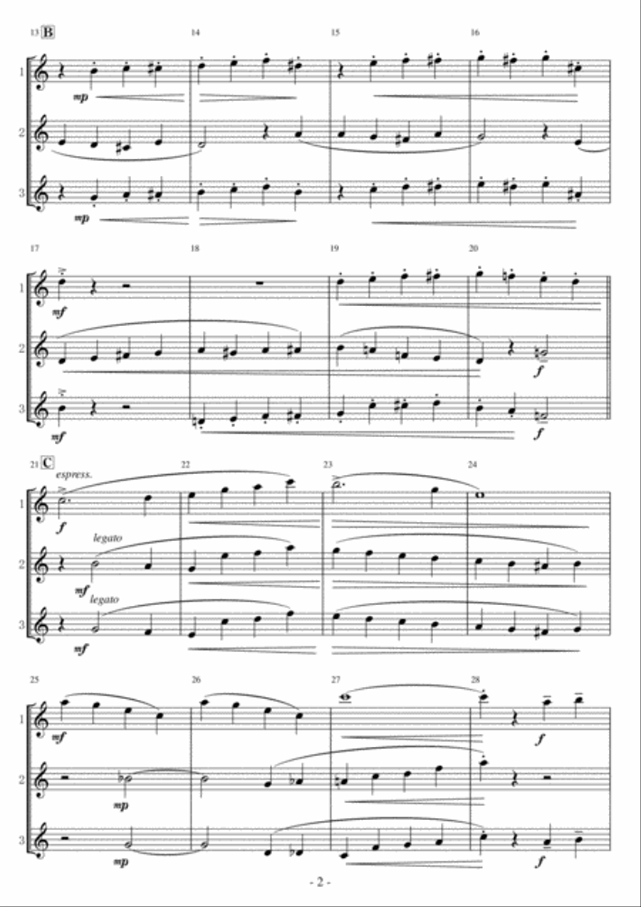 I Saw Mommy Kissing Santa Claus Woodwind Trio scores gallery preview page 2