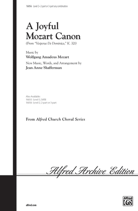 Book cover for A Joyful Mozart Canon (from Vesperae de Dominica, K. 321