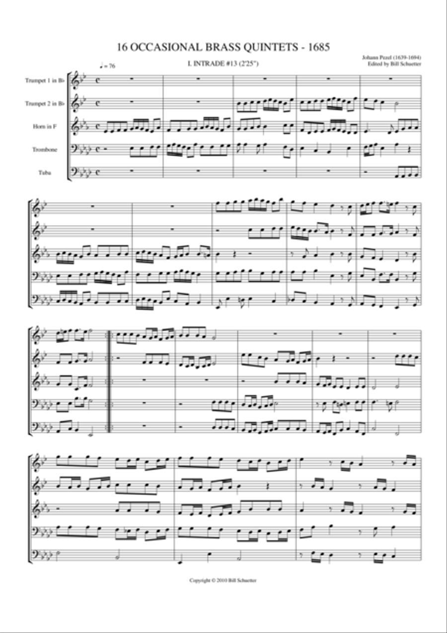 16 Brass Pieces for 5 Voices Brass Quintet scores gallery preview page 2